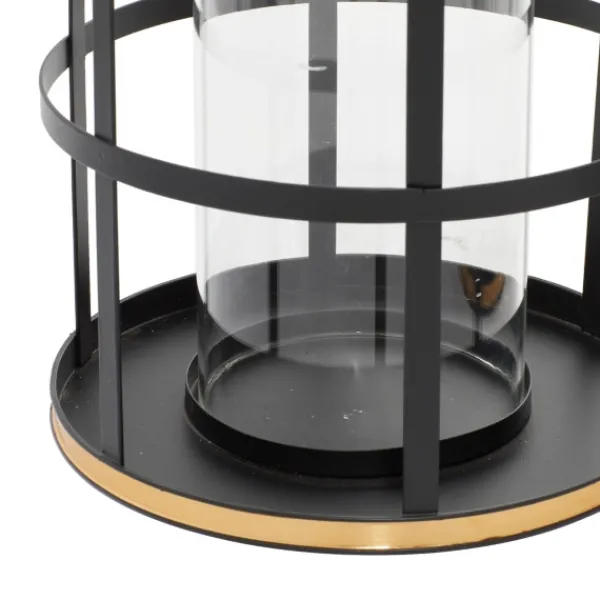 Lanterns-Kirkland's Home Metal Frame Lanterns, Set Of 2 Black