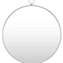 Decorative Mirrors-Kirkland's Home Metal Frame Round Wall Mirror Silver