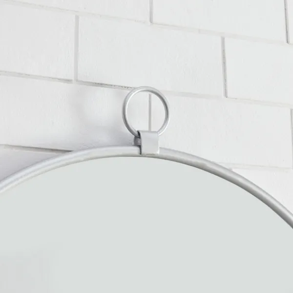 Decorative Mirrors-Kirkland's Home Metal Frame Round Wall Mirror Silver