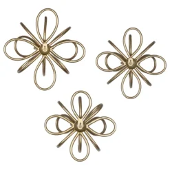 Wall Plaques-Kirkland's Home Metal Geometric Burst 3-Pc. Wall Plaques Set Gold