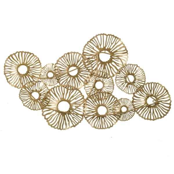 Wall Plaques-Kirkland's Home Metal Geometric Coral Clusters Wall Plaque Gold