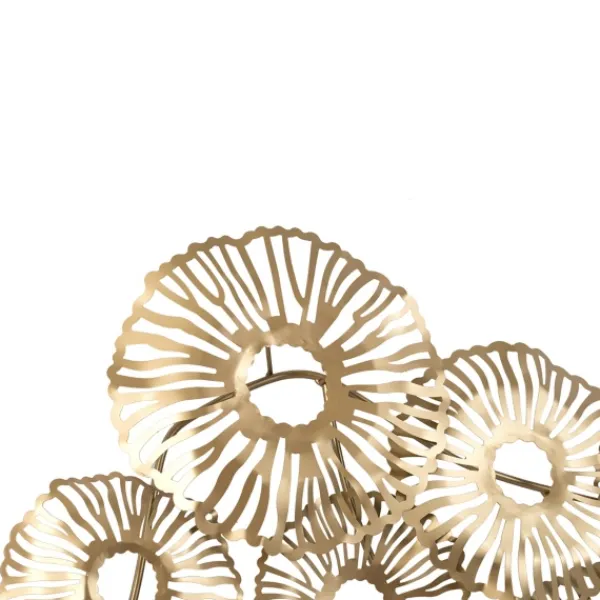 Wall Plaques-Kirkland's Home Metal Geometric Coral Clusters Wall Plaque Gold