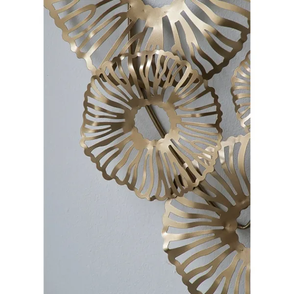 Wall Plaques-Kirkland's Home Metal Geometric Coral Clusters Wall Plaque Gold
