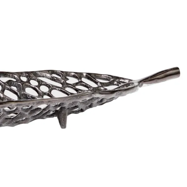 Decorative Trays-Kirkland's Home Metal Leaf Trays, Set Of 2 Black