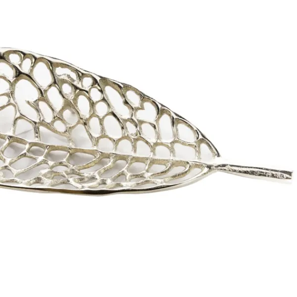 Decorative Trays-Kirkland's Home Metal Leaf Trays, Set Of 2 Silver