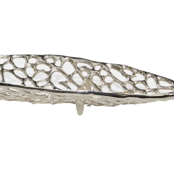 Decorative Trays-Kirkland's Home Metal Leaf Trays, Set Of 2 Silver