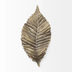Wall Plaques-Kirkland's Home Metal Leaf Wall Plaque Gold