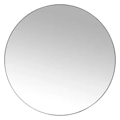Decorative Mirrors-Kirkland's Home Metal Linear Round Mirror Black
