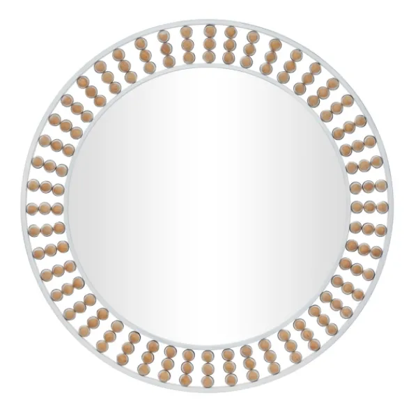 Decorative Mirrors-Kirkland's Home Metal Lyle Bohemian Wall Mirror White