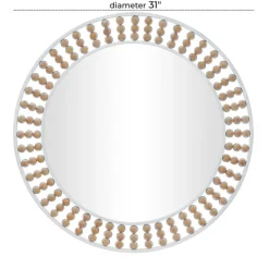 Decorative Mirrors-Kirkland's Home Metal Lyle Bohemian Wall Mirror White