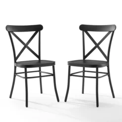 Dining Chairs-Kirkland's Home Metal Melody Dining Chairs, Set Of 2 Black