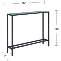 Console Tables-Kirkland's Home Metal Mirrored Top Slim Console Table Gray