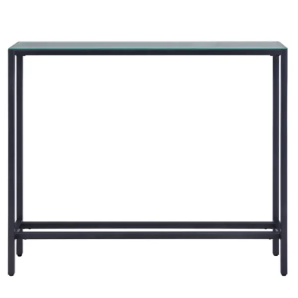 Console Tables-Kirkland's Home Metal Mirrored Top Slim Console Table Gray