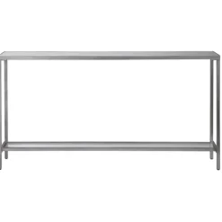 Console Tables-Kirkland's Home Metal Mirrored Top Slim Console Table Silver