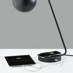 Table Lamps-Kirkland's Home Metal Modern Globe Table Lamp Black