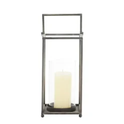Lanterns-Kirkland's Home Metal Modern Lantern Black