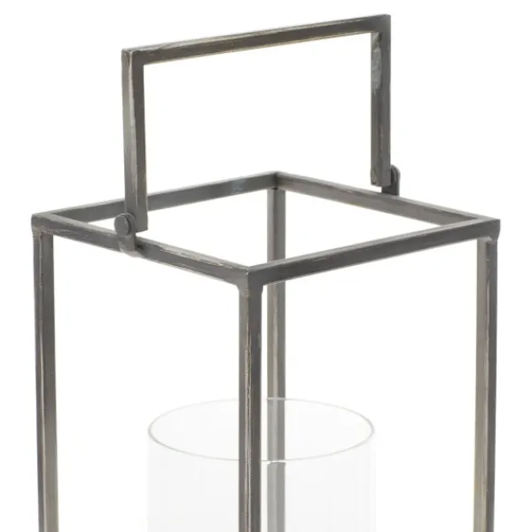 Lanterns-Kirkland's Home Metal Modern Lantern Black