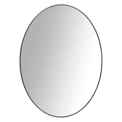 Framed Mirrors-Kirkland's Home Metal Oval Wall Mirror Black