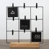 Statues & Figurines-Kirkland's Home Metal Peg Board With Metal Clips Black