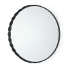 Decorative Mirrors-Kirkland's Home Metal Scallop Edge Adelaide Wall Mirror Black