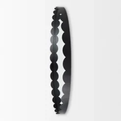 Decorative Mirrors-Kirkland's Home Metal Scallop Edge Adelaide Wall Mirror Black