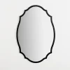 Framed Mirrors-Kirkland's Home Metal Scalloped Edge Mirror Black