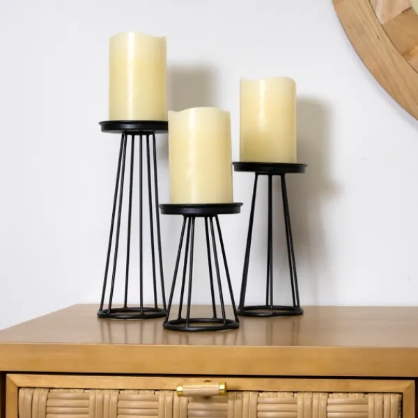 Candle Holders-Kirkland's Home Metal Soho Candle Holders, Set Of 3 Black