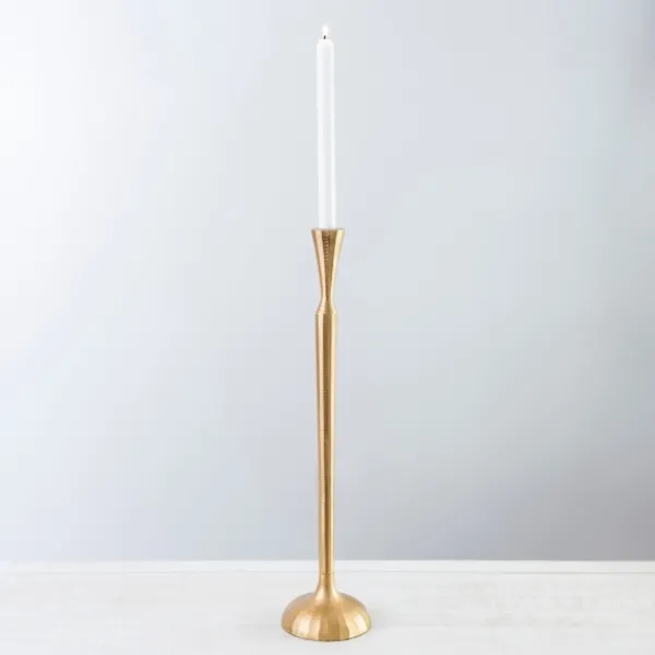 Candle Holders-Kirkland's Home Metal Taper Candle Holder, 21 In. Gold