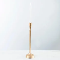 Candle Holders-Kirkland's Home Metal Taper Candle Holder, 18 In. Gold