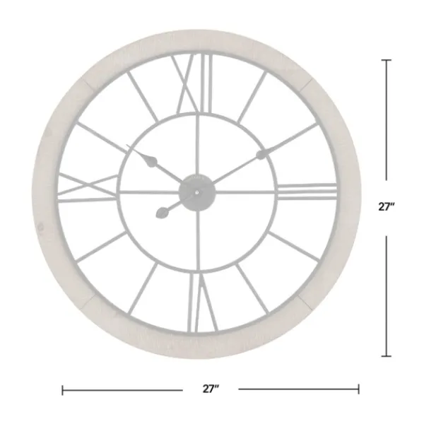 Clocks-Kirkland's Home Metal Timeworn Wall Clock Brown