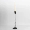 Candle Holders-Kirkland's Home Metal Twisted Taper Candle Holder, 15 In. Black