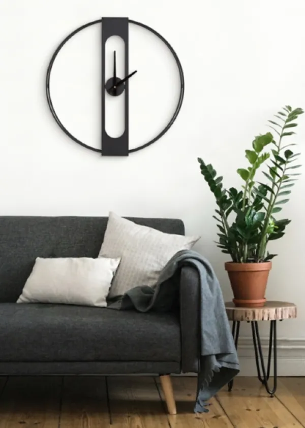 Clocks-Kirkland's Home Metal Urgo Wall Clock Black