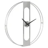 Clocks-Kirkland's Home Metal Urgo Wall Clock Silver
