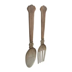 Wall Plaques-Kirkland's Home Metal Utensils Wall Plaques, Set Of 2 Brown