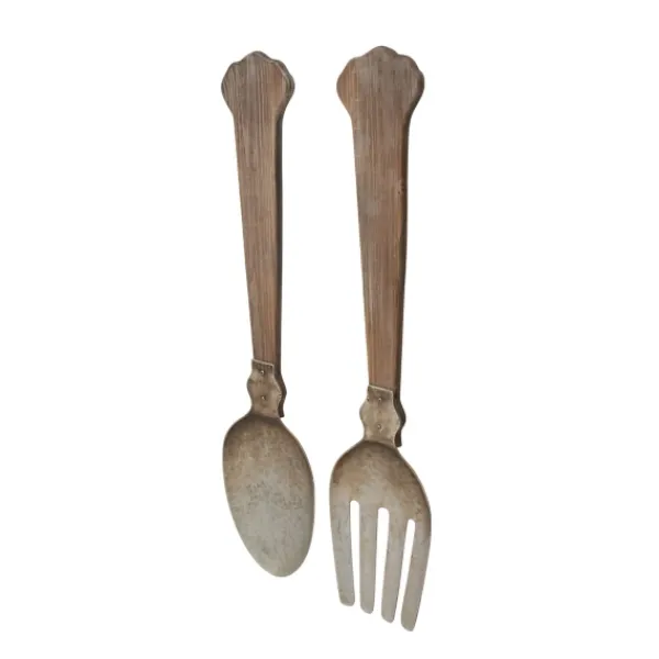 Wall Plaques-Kirkland's Home Metal Utensils Wall Plaques, Set Of 2 Brown