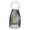 Lanterns-Kirkland's Home Metal Vertical Caged Lantern, 16 In. Black