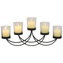 Candle Holders-Kirkland's Home Metal Votive Candelabra Black