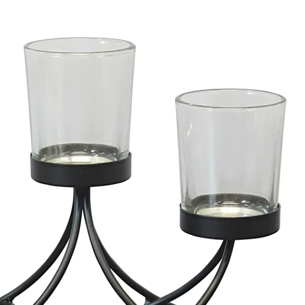 Candle Holders-Kirkland's Home Metal Votive Candelabra Black