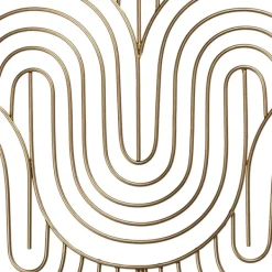 Wall Plaques-Kirkland's Home Metal Waves Wall Plaque Gold