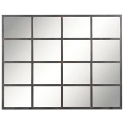 Decorative Mirrors-Kirkland's Home Metal Windowpane Wall Mirror