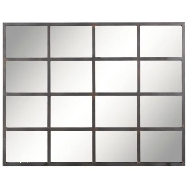 Decorative Mirrors-Kirkland's Home Metal Windowpane Wall Mirror