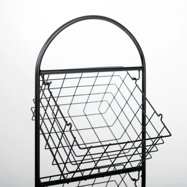 Baskets & Boxes-Kirkland's Home Metal Wire 3-Basket Stand Black