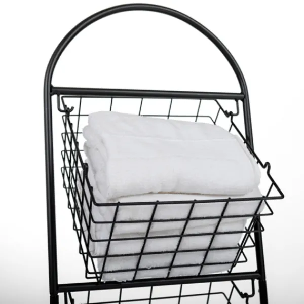 Baskets & Boxes-Kirkland's Home Metal Wire 3-Basket Stand Black