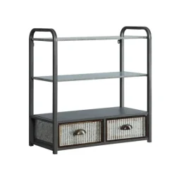 Wall Storage-Kirkland's Home Metal With 2-Drawers Rustic Wall Cabinet