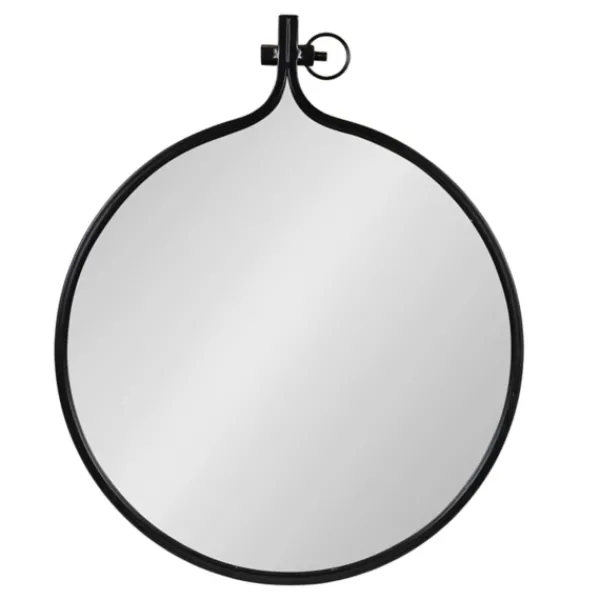 Decorative Mirrors-Kirkland's Home Metal Yitro Wall Mirror Black