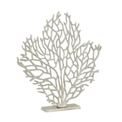 Statues & Figurines-Kirkland's Home Metallic Coastal Branch Statue Silver