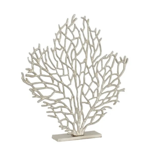 Statues & Figurines-Kirkland's Home Metallic Coastal Branch Statue Silver