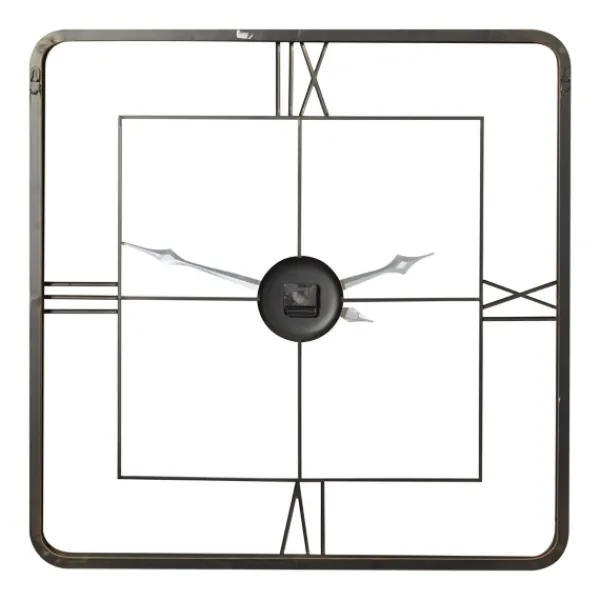 Clocks-Kirkland's Home Metallic Gold Square Open Face Clock