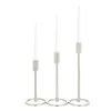 Candle Holders-Kirkland's Home Metallic Loop Base Taper Candle Holders, Set Of 3 Silver
