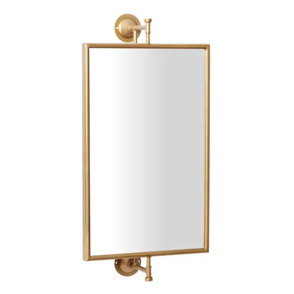 Decorative Mirrors-Kirkland's Home Metallic Metal Frame Wall Mirror Gold